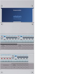 Installatiekast Vision Hager 12-groepenverdeler HS, 3 x ALS 30 mA, 3-fase VKG444L